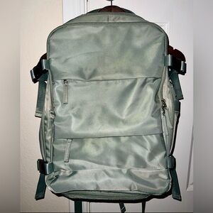 Large Travel & School Backpack (Pastel Green) with USB